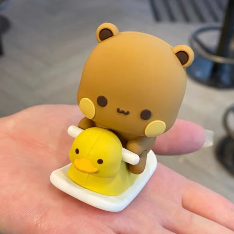 Panda Bear Bubu Dudu with Color Box Birthday Gift Boyfriend Girlfriend Lovely Cute Cartoon Game Resin Pendant Action Figures