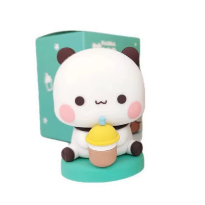 Panda Bear Bubu Dudu with Color Box Birthday Gift Boyfriend Girlfriend Lovely Cute Cartoon Game Resin Pendant Action Figures