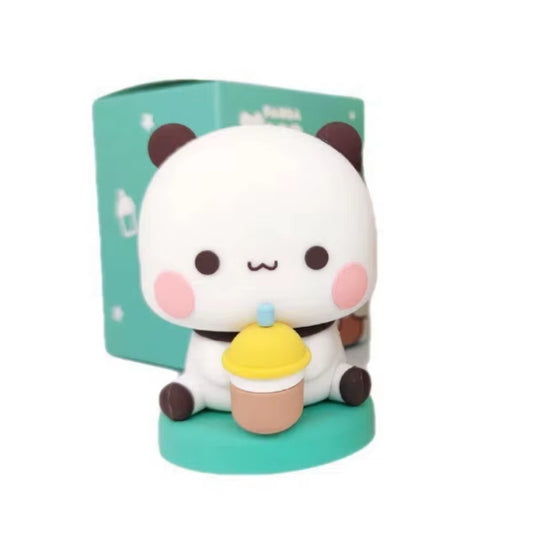 Panda Bear Bubu Dudu with Color Box Birthday Gift Boyfriend Girlfriend Lovely Cute Cartoon Game Resin Pendant Action Figures
