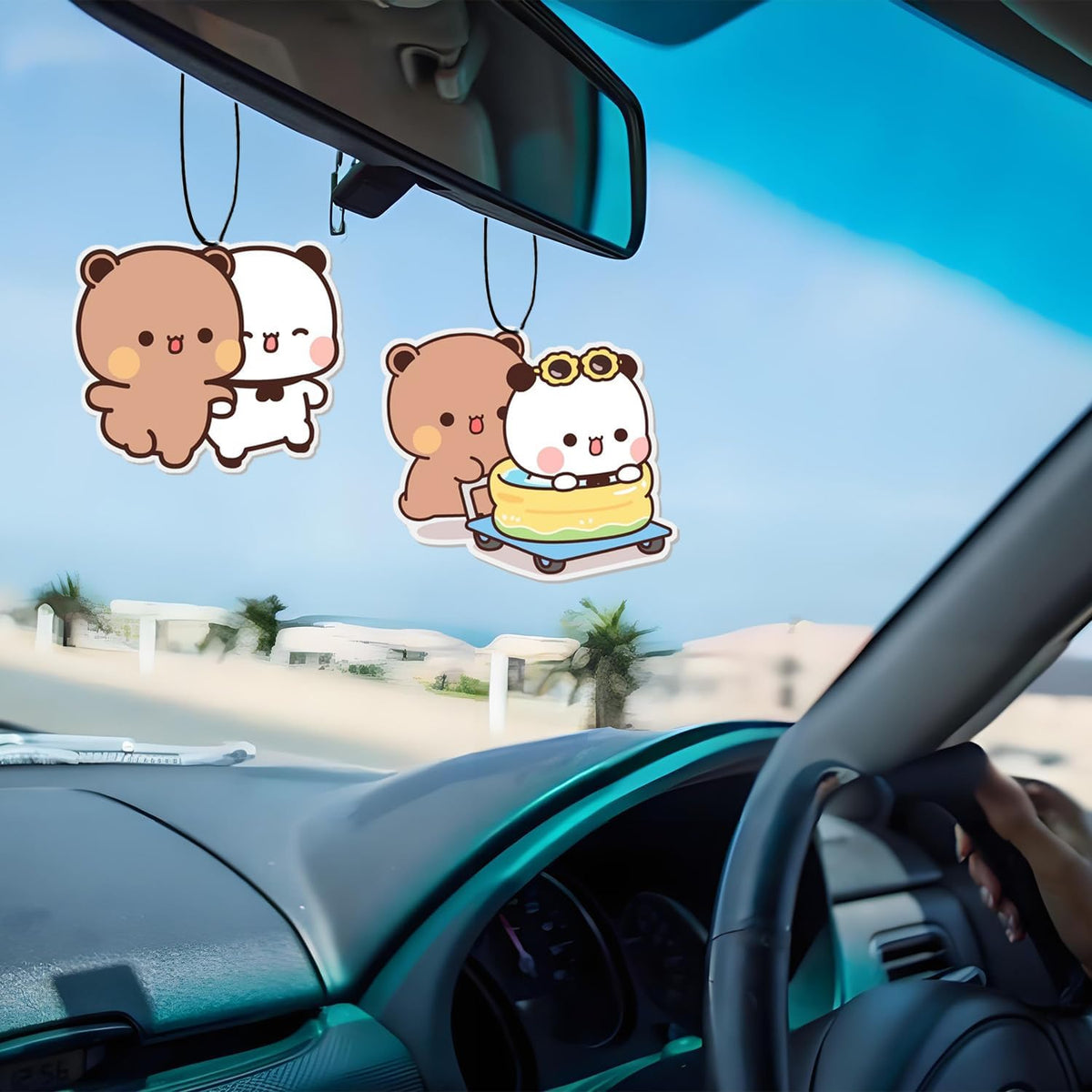 Bubu and Dudu Car Air Freshener Pad 6 Pcs,Car Accessories Mirror Decor Gift