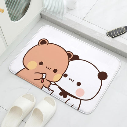 Bubu and Dudu Cartoon Welcome Mat - Non-Slip Entrance Doormat for Balcony, Bathroom, and Bedroom Decor