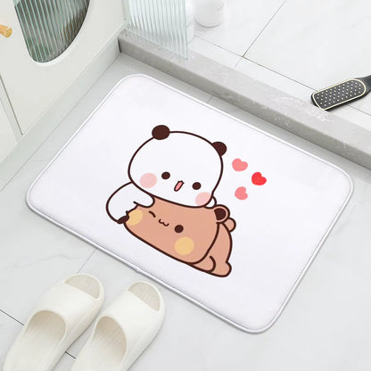 Bubu and Dudu Cartoon Welcome Mat - Non-Slip Entrance Doormat for Balcony, Bathroom, and Bedroom Decor
