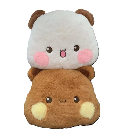 Bubu Dudu Plush Panda Bear Pillow - Soft Cartoon Stuffed Toy for Home Décor and Car Cushion