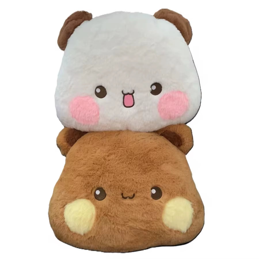Bubu Dudu Plush Panda Bear Pillow - Soft Cartoon Stuffed Toy for Home Décor and Car Cushion
