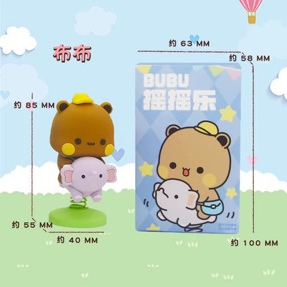 Panda Bear Bubu Dudu with Color Box Birthday Gift Boyfriend Girlfriend Lovely Cute Cartoon Game Resin Pendant Action Figures