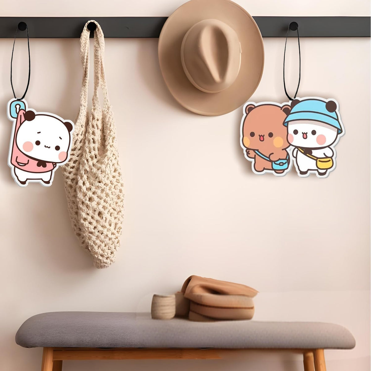 Bubu and Dudu Car Air Freshener Pad 6 Pcs,Car Accessories Mirror Decor Gift