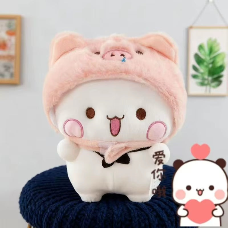 Hot 20Cm Panda Bubu and Yier Plush Toys Cross Dressing Doll Cartoon Panda Bubu and Dudu Various Styles Wear a Hat Plush Toys