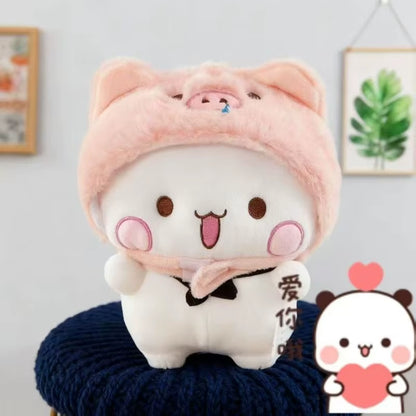 Hot 20Cm Panda Bubu and Yier Plush Toys Cross Dressing Doll Cartoon Panda Bubu and Dudu Various Styles Wear a Hat Plush Toys