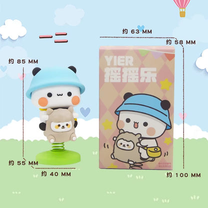 Panda Bear Bubu Dudu with Color Box Birthday Gift Boyfriend Girlfriend Lovely Cute Cartoon Game Resin Pendant Action Figures