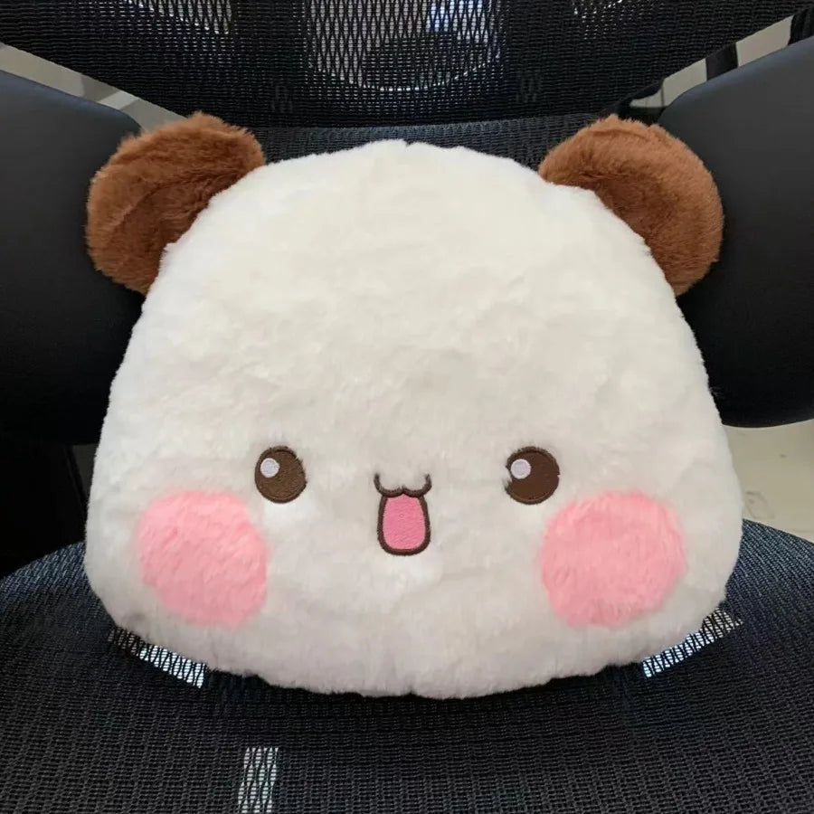 Bubu Dudu Plush Panda Bear Pillow - Soft Cartoon Stuffed Toy for Home Décor and Car Cushion