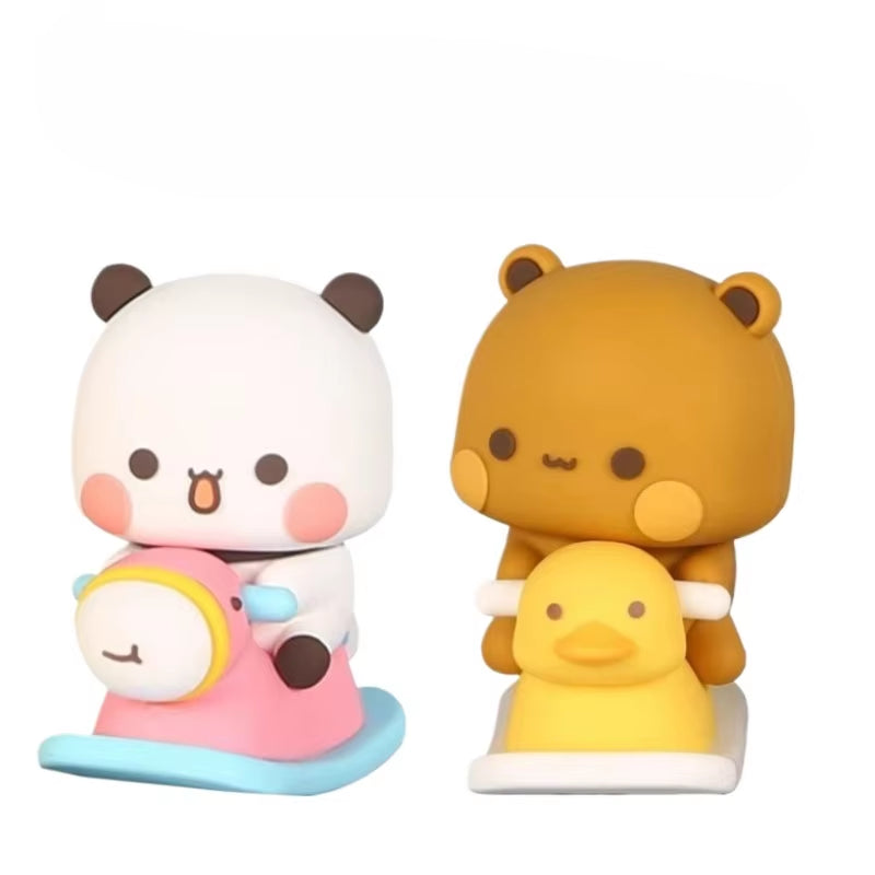 Panda Bear Bubu Dudu with Color Box Birthday Gift Boyfriend Girlfriend Lovely Cute Cartoon Game Resin Pendant Action Figures