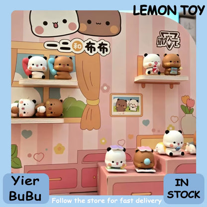 Genuine Yier and Bubu Couple'S Daily Life V3 Series Blind Box Cute Figurine Collection Desktop Ornament Fashion Trend Gift