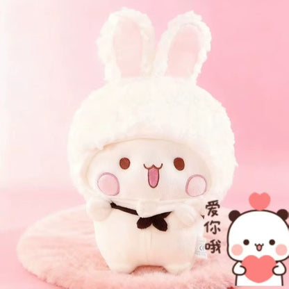 Hot 20Cm Panda Bubu and Yier Plush Toys Cross Dressing Doll Cartoon Panda Bubu and Dudu Various Styles Wear a Hat Plush Toys