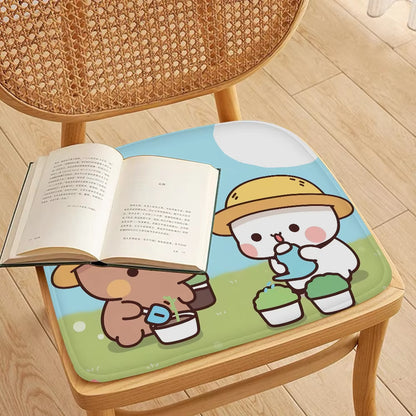 Bubu and Dudu Tie Rope Chair Cushion Soft Office Car Seat Comfort Breathable 45X45Cm Cushion Pads