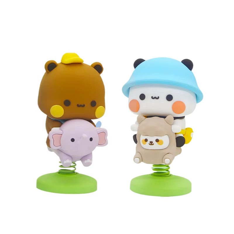 Panda Bear Bubu Dudu with Color Box Birthday Gift Boyfriend Girlfriend Lovely Cute Cartoon Game Resin Pendant Action Figures